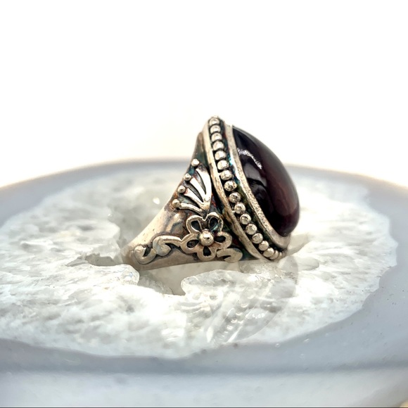 Made in India 925 Dyed Tigers Eye Ring ✨ Size 10 - Picture 5 of 9